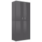 vidaXL Mueble zapatero contrachapada gris brillo 80x39x178 cm vidaXL Mueble zapatero contrachapada gris brillo 80x39x178 cm