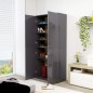 vidaXL Mueble zapatero contrachapada gris brillo 80x39x178 cm vidaXL Mueble zapatero contrachapada gris brillo 80x39x178 cm