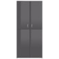 vidaXL Mueble zapatero contrachapada gris brillo 80x39x178 cm vidaXL Mueble zapatero contrachapada gris brillo 80x39x178 cm