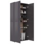 vidaXL Mueble zapatero contrachapada gris brillo 80x39x178 cm vidaXL Mueble zapatero contrachapada gris brillo 80x39x178 cm
