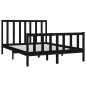 vidaXL Estructura de cama de madera maciza negra 140x200 cm vidaXL Estructura de cama de madera maciza negra 140x200 cm