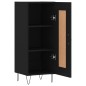 vidaXL Aparador de madera contrachapada negro 34,5x34x90 cm vidaXL Aparador de madera contrachapada negro 34,5x34x90 cm