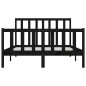vidaXL Estructura de cama de madera maciza negra 140x200 cm vidaXL Estructura de cama de madera maciza negra 140x200 cm