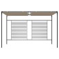 vidaXL Cenador con techo retráctil gris taupe 3x4x2,3 m 180 g/m² vidaXL Cenador con techo retráctil gris taupe 3x4x2,3 m 180 g/m²