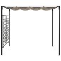 vidaXL Cenador con techo retráctil gris taupe 3x4x2,3 m 180 g/m² vidaXL Cenador con techo retráctil gris taupe 3x4x2,3 m 180 g/m²