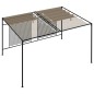 vidaXL Cenador con techo retráctil gris taupe 3x4x2,3 m 180 g/m² vidaXL Cenador con techo retráctil gris taupe 3x4x2,3 m 180 g/m²