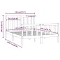 vidaXL Estructura de cama de madera maciza negra 140x200 cm vidaXL Estructura de cama de madera maciza negra 140x200 cm