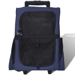 vidaXL Carrito trolley plegable multiusos para mascotas azul
