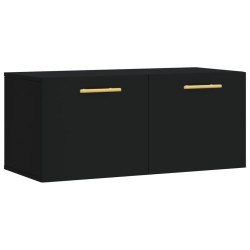 vidaXL Armario de pared madera de ingeniería negro 80x36,5x35 cm