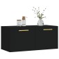 vidaXL Armario de pared madera de ingeniería negro 80x36,5x35 cm vidaXL Armario de pared madera de ingeniería negro 80x36,5x35 cm
