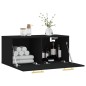 vidaXL Armario de pared madera de ingeniería negro 80x36,5x35 cm vidaXL Armario de pared madera de ingeniería negro 80x36,5x35 cm