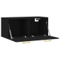 vidaXL Armario de pared madera de ingeniería negro 80x36,5x35 cm vidaXL Armario de pared madera de ingeniería negro 80x36,5x35 cm