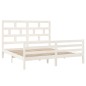 vidaXL Estructura de cama de madera maciza blanca 180x200 cm vidaXL Estructura de cama de madera maciza blanca 180x200 cm