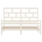 vidaXL Estructura de cama de madera maciza blanca 180x200 cm vidaXL Estructura de cama de madera maciza blanca 180x200 cm