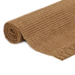 vidaXL Alfombra con borlas yute 160x230 cm