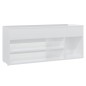 vidaXL Banco zapatero contrachapado blanco brillante 105x30x45 cm vidaXL Banco zapatero contrachapado blanco brillante 105x30x45 cm