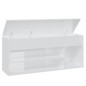 vidaXL Banco zapatero contrachapado blanco brillante 105x30x45 cm vidaXL Banco zapatero contrachapado blanco brillante 105x30x45 cm