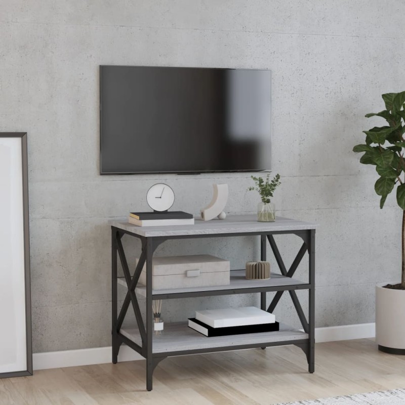 vidaXL Mueble de TV madera contrachapada gris Sonoma 60x40x50 cm vidaXL Mueble de TV madera contrachapada gris Sonoma 60x40x50 cm