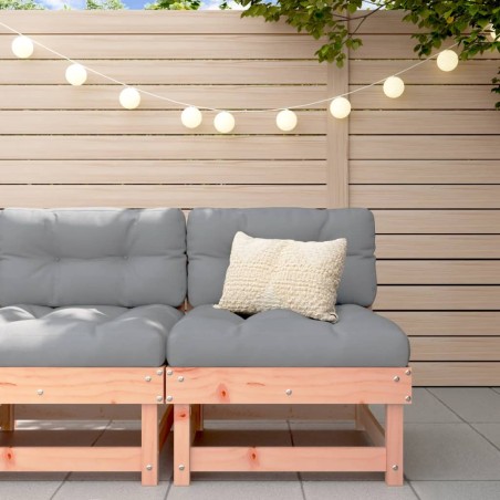 vidaXL Sofá central con cojines madera maciza de abeto de Douglas