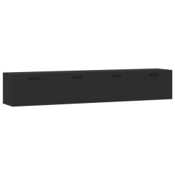 vidaXL Armarios de pared 2 uds contrachapada negro 100x36,5x35 cm
