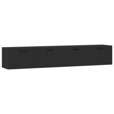 vidaXL Armarios de pared 2 uds contrachapada negro 100x36,5x35 cm