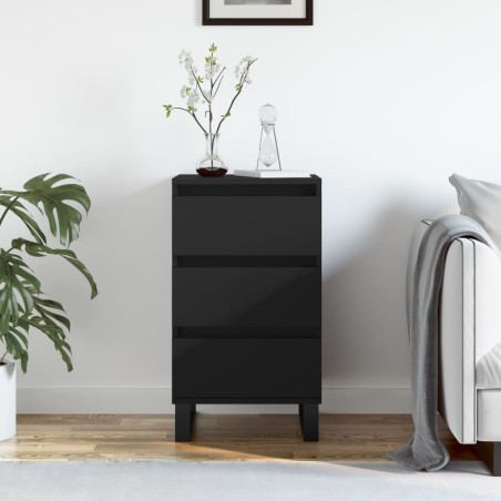 vidaXL Aparador madera de ingeniería negro 40x35x70 cm
