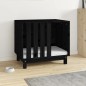 vidaXL Caseta para perros madera maciza de pino negro 70x50x62 cm
