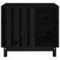 vidaXL Caseta para perros madera maciza de pino negro 70x50x62 cm