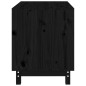 vidaXL Caseta para perros madera maciza de pino negro 70x50x62 cm