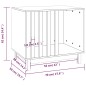 vidaXL Caseta para perros madera maciza de pino negro 70x50x62 cm
