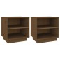 vidaXL Mesitas de noche 2 uds madera de pino marrón miel 40x34x40 cm vidaXL Mesitas de noche 2 uds madera de pino marrón miel 40x34x40 cm