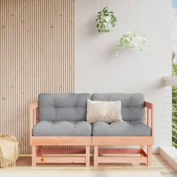 vidaXL Sofás esquineros con cojines 2 uds madera maciza abeto Douglas