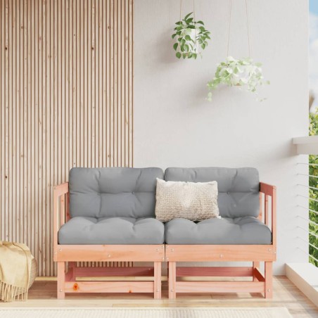 vidaXL Sofás esquineros con cojines 2 uds madera maciza abeto Douglas