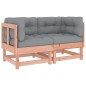 vidaXL Sofás esquineros con cojines 2 uds madera maciza abeto Douglas vidaXL Sofás esquineros con cojines 2 uds madera maciza abeto Douglas