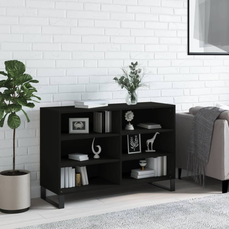 vidaXL Aparador de madera contrachapada negro 103,5x35x70 cm vidaXL Aparador de madera contrachapada negro 103,5x35x70 cm
