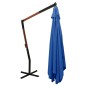 vidaXL Sombrilla voladiza con poste de madera azul 400x300 cm vidaXL Sombrilla voladiza con poste de madera azul 400x300 cm