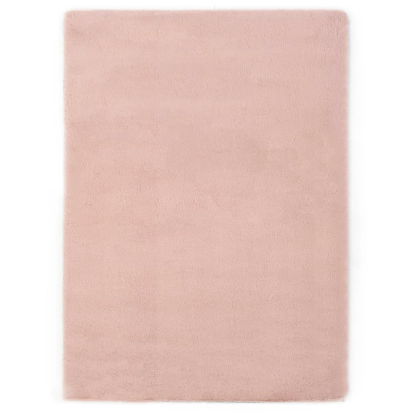 vidaXL Alfombra de pelo sintético de conejo rosa envejecido 160x230 cm vidaXL Alfombra de pelo sintético de conejo rosa envejecido 160x230 cm
