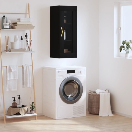 vidaXL Armario de pared negro 34,5x34x90 cm