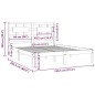 vidaXL Estructura de cama de madera maciza de pino blanca 140x200 cm vidaXL Estructura de cama de madera maciza de pino blanca 140x200 cm