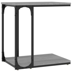 vidaXL Mesa auxiliar madera contrachapada gris Sonoma 50x35x52 cm