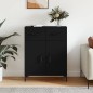 vidaXL Aparador de madera de ingeniería negro 69,5x34x90 cm