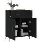 vidaXL Aparador de madera de ingeniería negro 69,5x34x90 cm