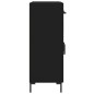 vidaXL Aparador de madera de ingeniería negro 69,5x34x90 cm