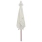 vidaXL Sombrilla con palo de madera 200x300 cm blanco crema vidaXL Sombrilla con palo de madera 200x300 cm blanco crema
