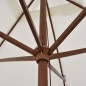 vidaXL Sombrilla con palo de madera 200x300 cm blanco crema vidaXL Sombrilla con palo de madera 200x300 cm blanco crema