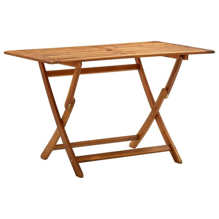 vidaXL Mesa plegable de jardín madera maciza de acacia 120x70x75 cm