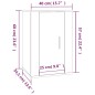 vidaXL Mueble para TV de pared roble Sonoma 40x34,5x60 cm