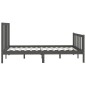vidaXL Estructura de cama madera maciza gris King Size 150x200 cm vidaXL Estructura de cama madera maciza gris King Size 150x200 cm