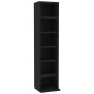 vidaXL Estantería para CDs de madera contrachapada negro 21x20x88 cm vidaXL Estantería para CDs de madera contrachapada negro 21x20x88 cm