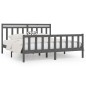vidaXL Estructura de cama de madera maciza de pino gris 200x200 cm vidaXL Estructura de cama de madera maciza de pino gris 200x200 cm